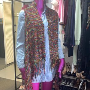 West 36 crotchet fringe vest